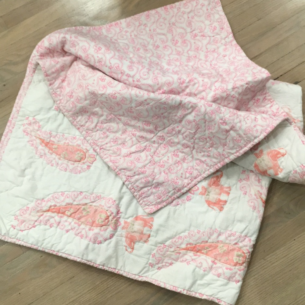 Pottery Barn kids Reversible crib quilt